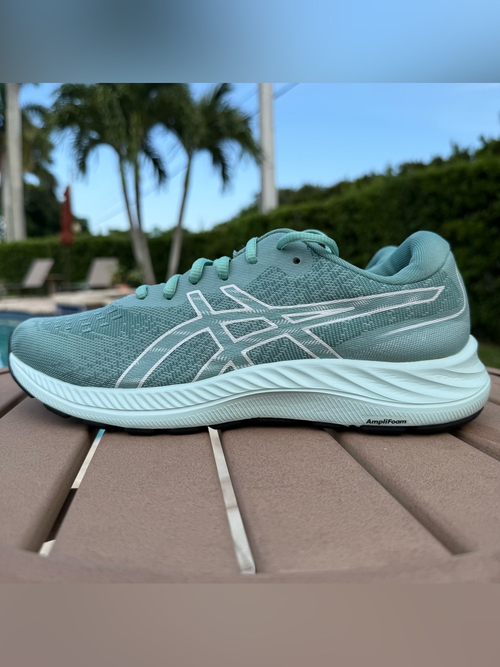 ASICS GEL-Excite 9 Women’s 8.5 Gray Green Teal Running Shoes